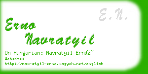 erno navratyil business card